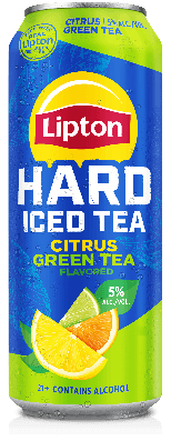 A Can of Lipton Hard Citrus Green Iced Tea
